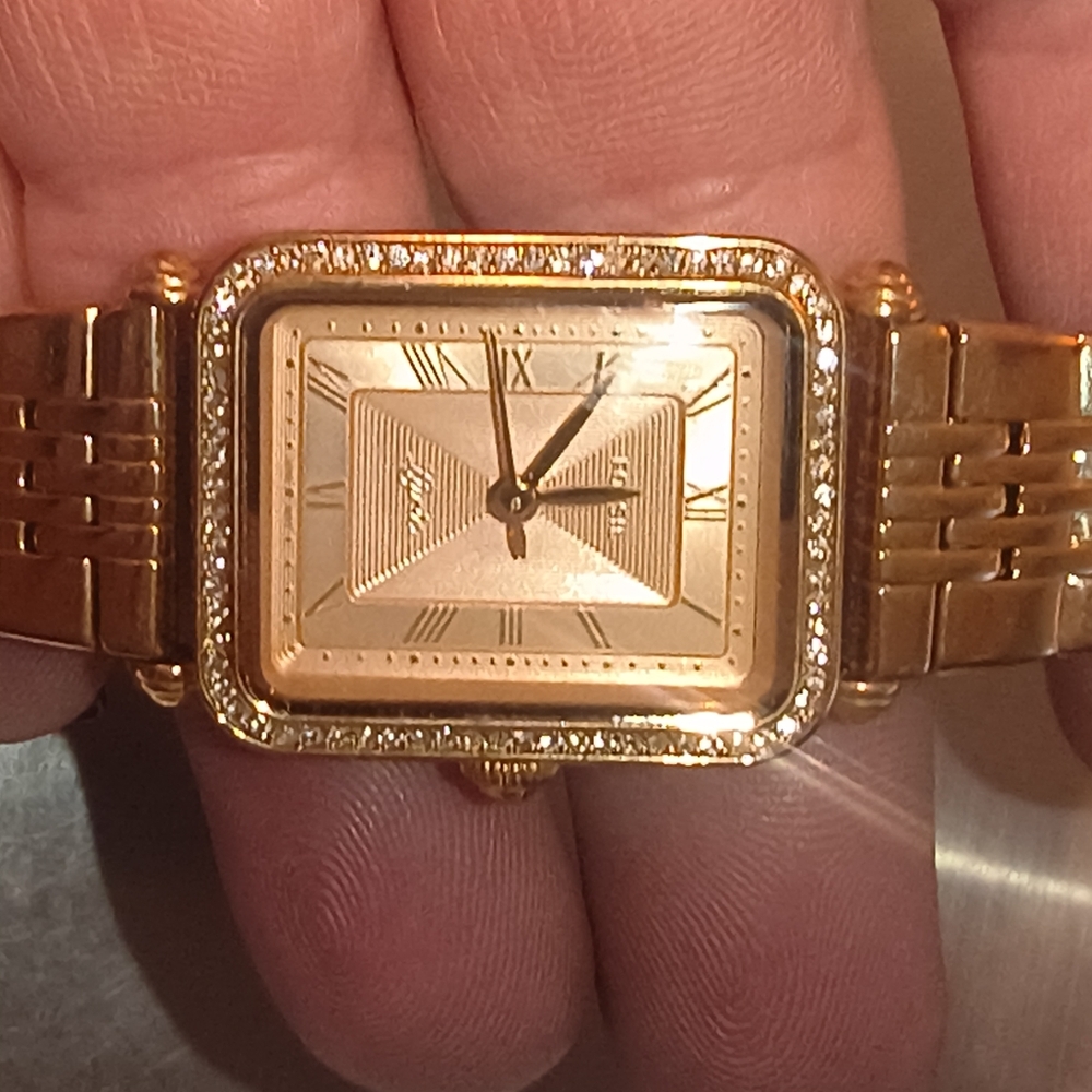 Fossil Women's Lyric Three Hand Rose Gold Tone Stainless Steel Watch ES4720 - Picture 5 of 12